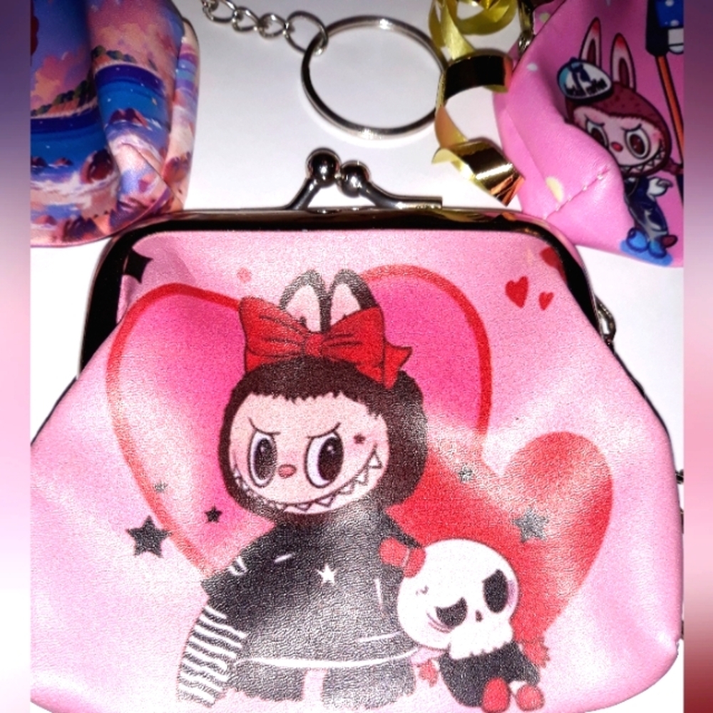 Labubu Mini Coin Purse with Keychain NEW NIP